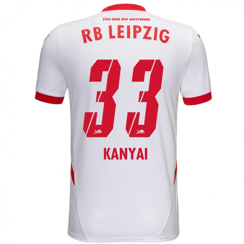 DanxenレディースJanos Kanyai#33白 赤ホームシャツ2024/25ジャージーユニフォーム