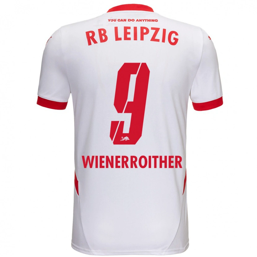 DanxenレディースKatja Wienerroither#9白 赤ホームシャツ2024/25ジャージーユニフォーム