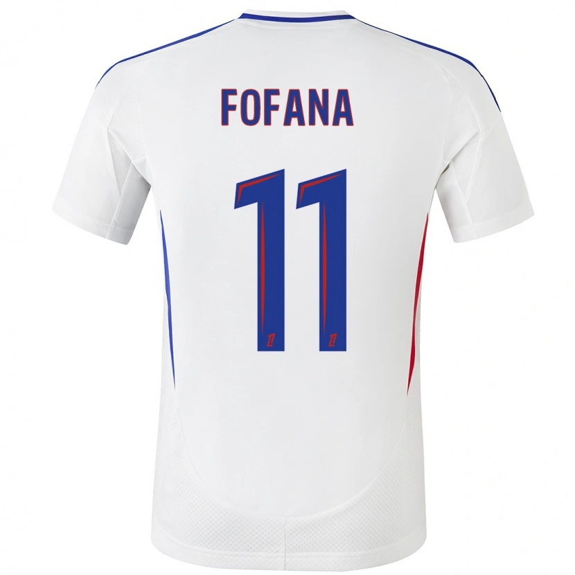 Danxenレディースマリック・フォファナ#11ホワイト ブルーホームシャツ2024/25ジャージーユニフォーム