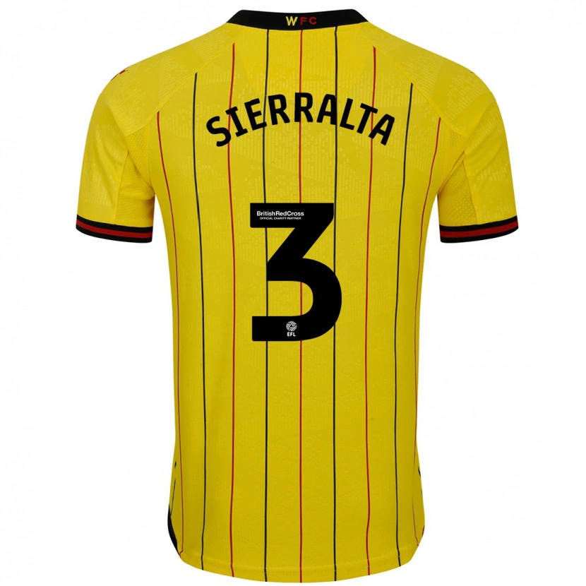Danxenレディースフランシスコ・シエルラルタ#3黄 黒ホームシャツ2024/25ジャージーユニフォーム