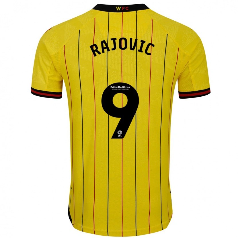 DanxenレディースMileta Rajovic#9黄 黒ホームシャツ2024/25ジャージーユニフォーム