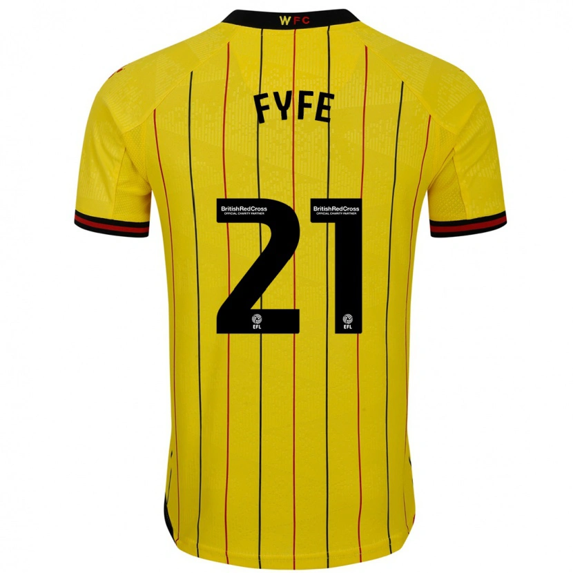 Danxenレディースフローレンス・ファイフ#21黄 黒ホームシャツ2024/25ジャージーユニフォーム