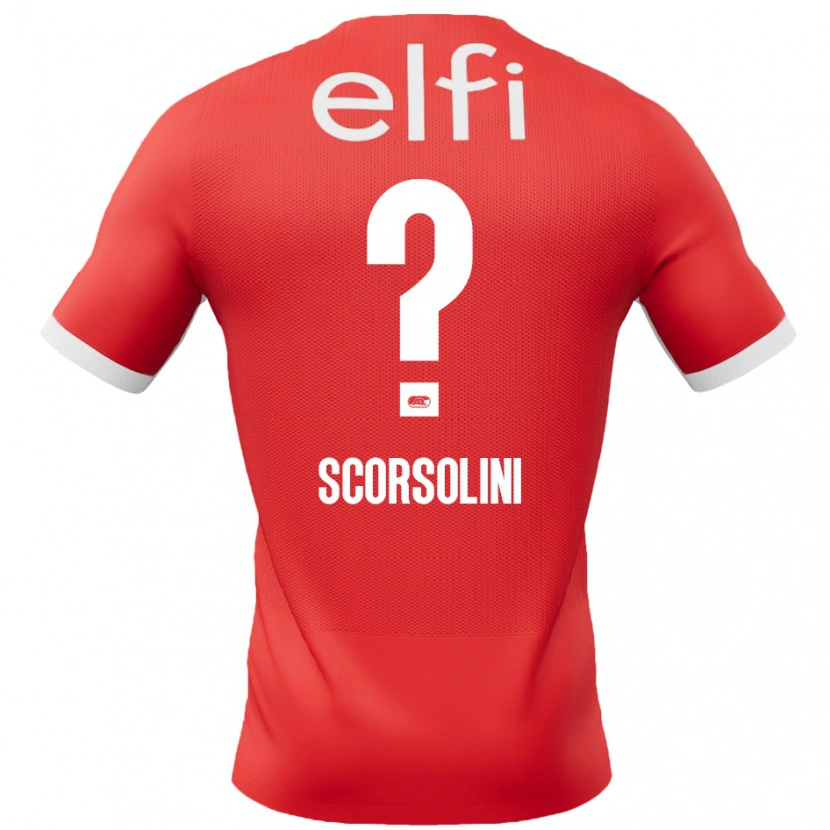 DanxenレディースLuca Scorsolini#0赤 白ホームシャツ2024/25ジャージーユニフォーム