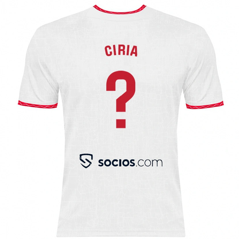 DanxenレディースAlexis Ciria#0白 赤ホームシャツ2024/25ジャージーユニフォーム