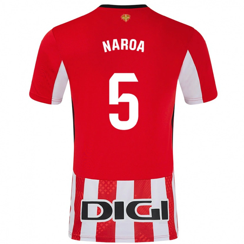 DanxenレディースNaroa#5赤 白ホームシャツ2024/25ジャージーユニフォーム