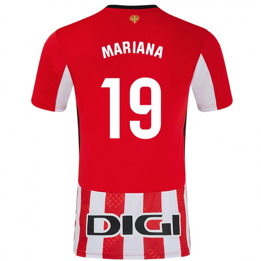 DanxenレディースMariana#19赤 白ホームシャツ2024/25ジャージーユニフォーム