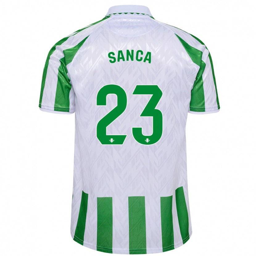 DanxenレディースMarciano Sanca#23緑と白のストライプホームシャツ2024/25ジャージーユニフォーム