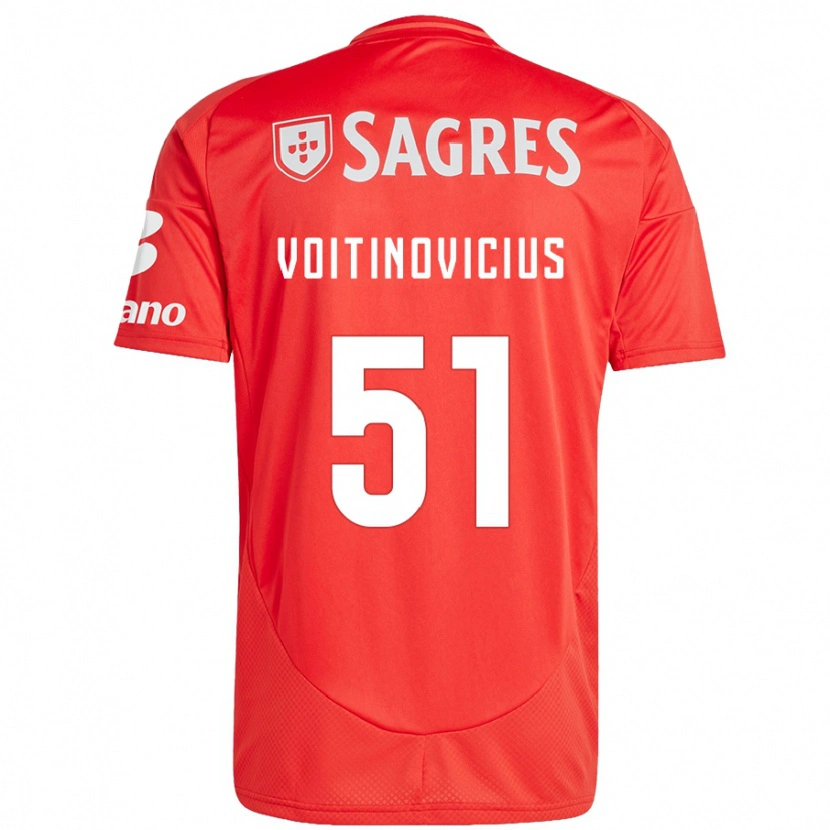 DanxenレディースArnas Voitinovicius#51赤 白ホームシャツ2024/25ジャージーユニフォーム