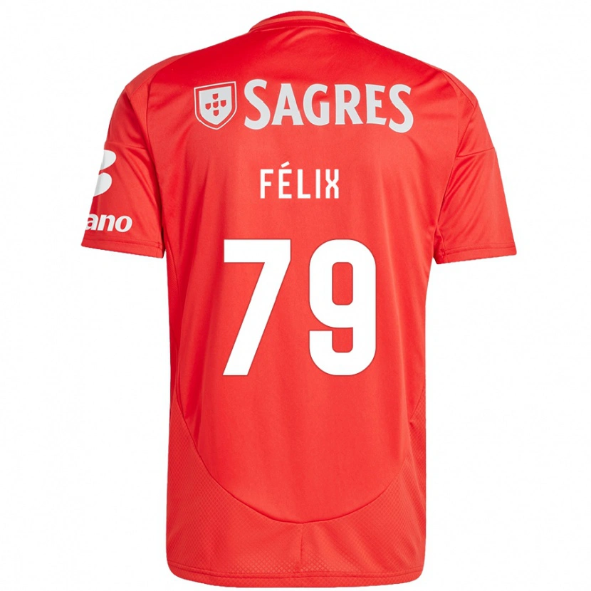Danxenレディースウーゴ・フェリックス#79赤 白ホームシャツ2024/25ジャージーユニフォーム