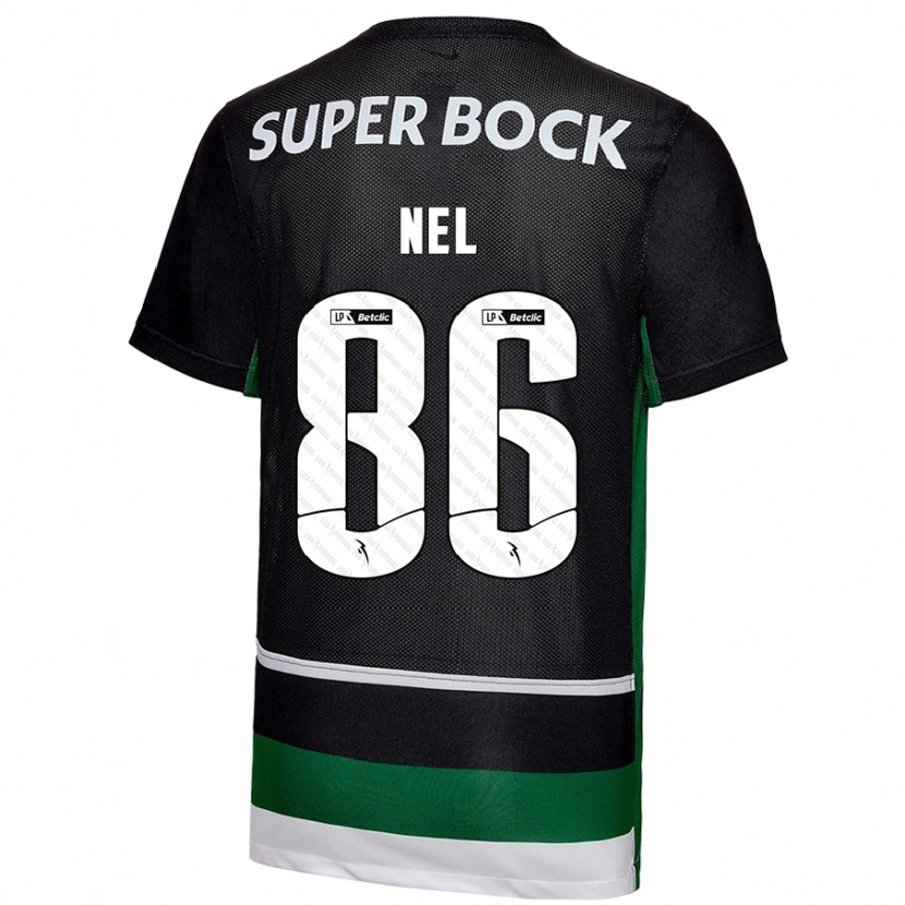 Danxenレディースラファエル・ネル#86黒 白 緑ホームシャツ2024/25ジャージーユニフォーム