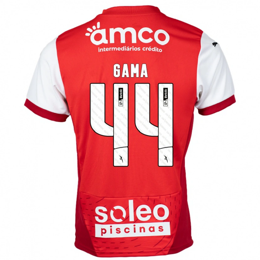 DanxenレディースDinis Gama#44赤 白ホームシャツ2024/25ジャージーユニフォーム