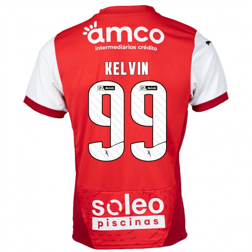 DanxenレディースKauan Kelvin#99赤 白ホームシャツ2024/25ジャージーユニフォーム