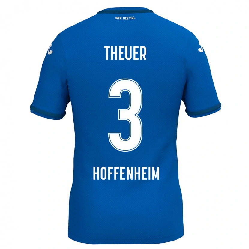 DanxenレディースMaximilian Theuer#3ロイヤルブルーホームシャツ2024/25ジャージーユニフォーム