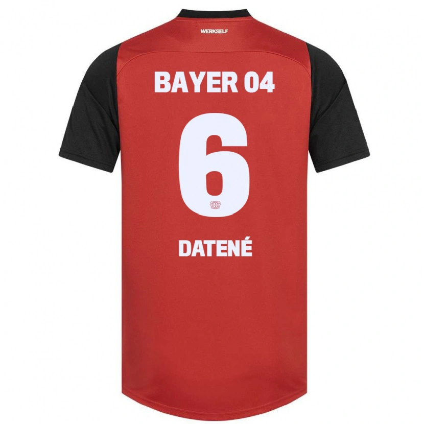 DanxenレディースElia Datené#6赤黒ホームシャツ2024/25ジャージーユニフォーム