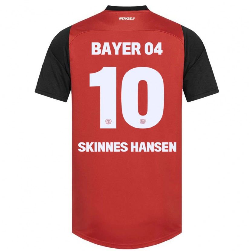 DanxenレディースSynne Skinnes Hansen#10赤黒ホームシャツ2024/25ジャージーユニフォーム