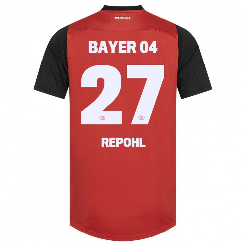 DanxenレディースFriederike Repohl#27赤黒ホームシャツ2024/25ジャージーユニフォーム