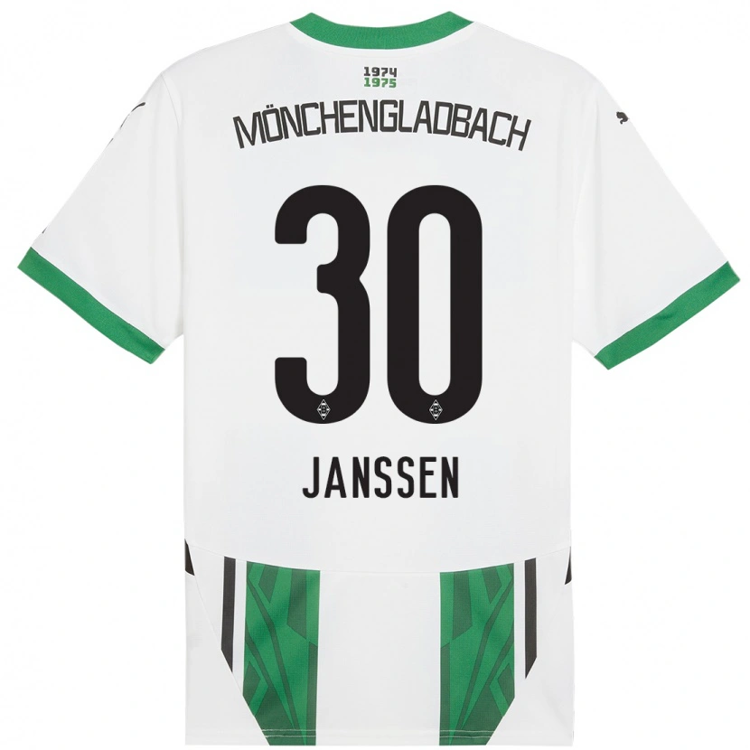 Danxenレディースアンナレナ・ヤンセン#30白緑ホームシャツ2024/25ジャージーユニフォーム