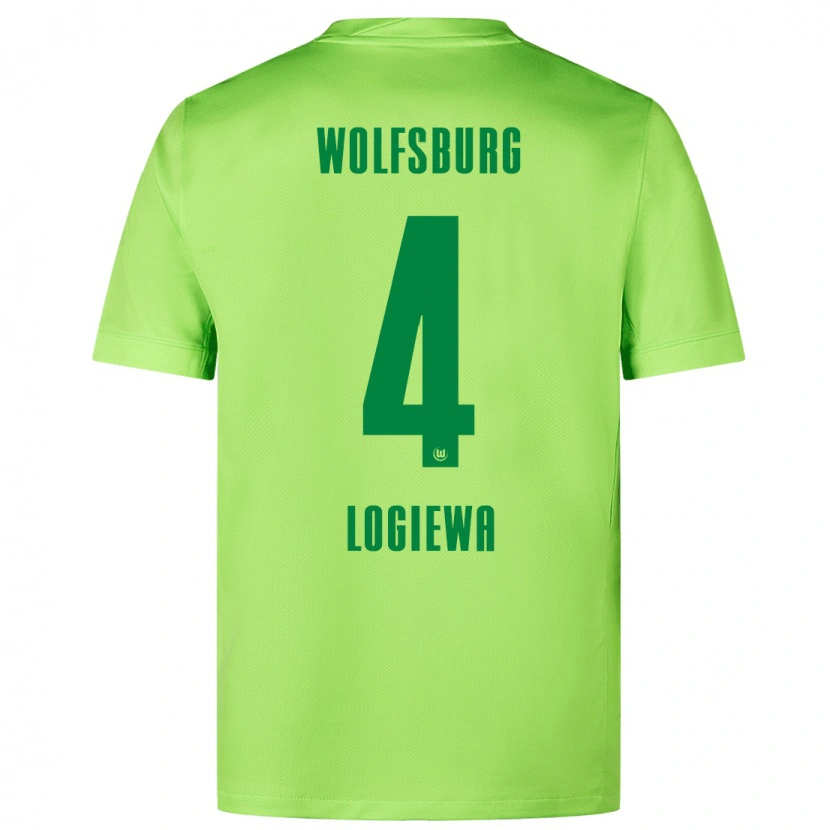 DanxenレディースLuca Logiewa#4蛍光グリーンホームシャツ2024/25ジャージーユニフォーム