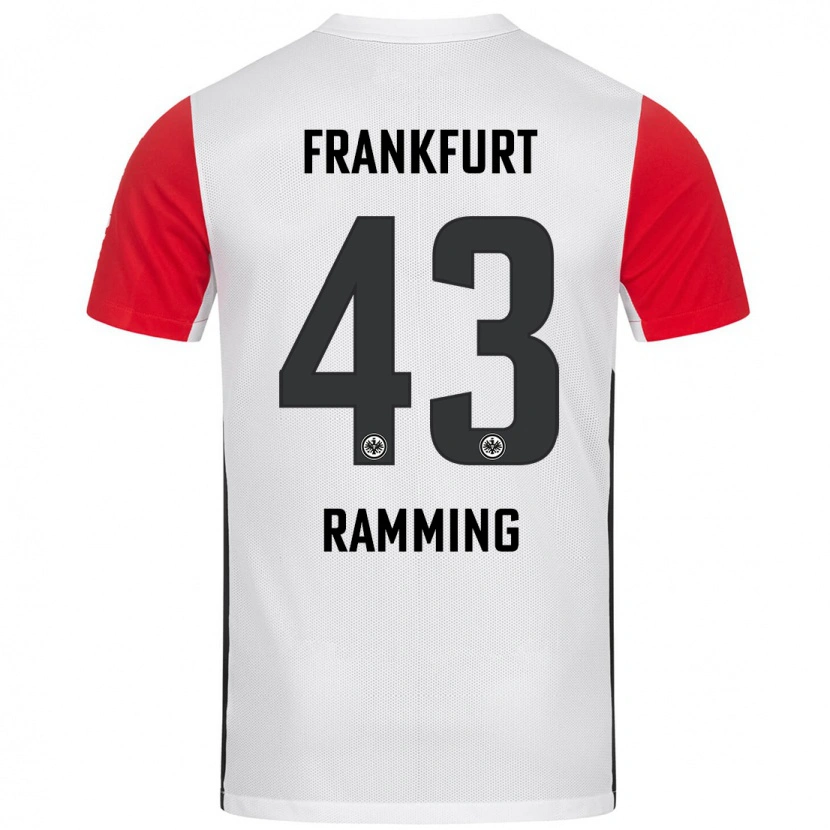 Danxenレディースニルス・ラミング#43白 赤ホームシャツ2024/25ジャージーユニフォーム