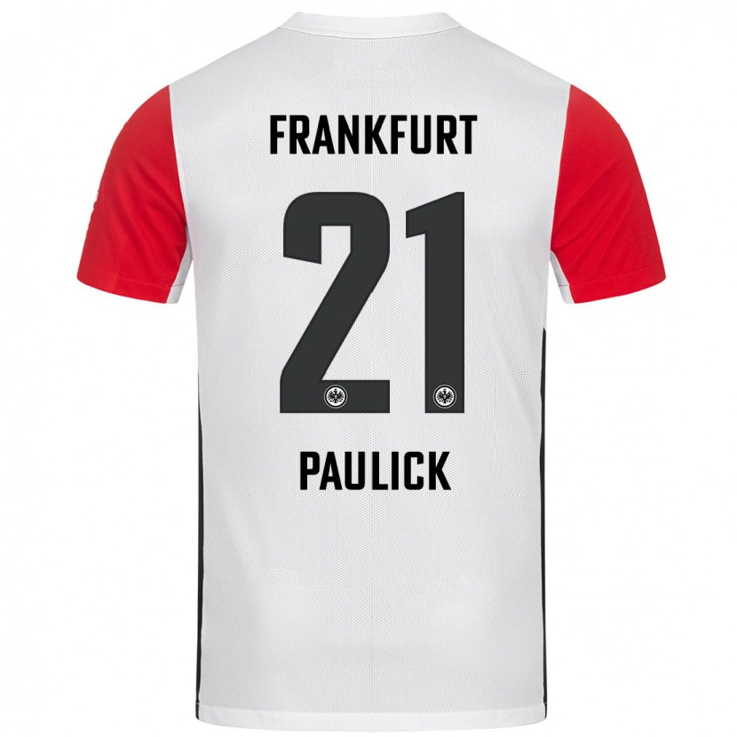 DanxenレディースLea Paulick#21白 赤ホームシャツ2024/25ジャージーユニフォーム