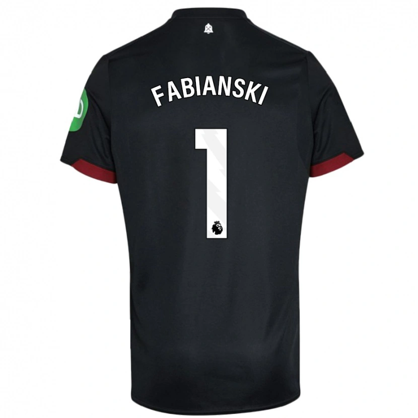 Danxenレディースウカシュ・ファビアンスキ#1黒 白アウェイシャツ2024/25ジャージーユニフォーム