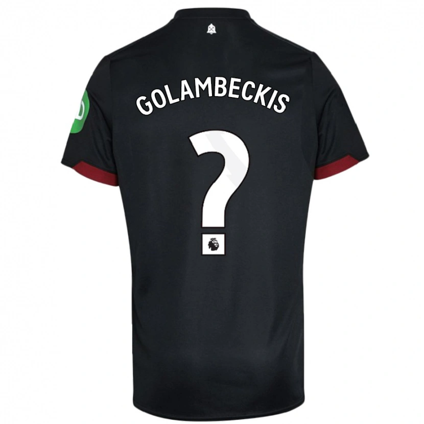 DanxenレディースAiridas Golambeckis#0黒 白アウェイシャツ2024/25ジャージーユニフォーム