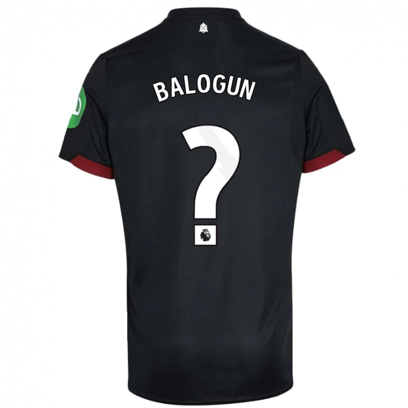 DanxenレディースMajid Balogun#0黒 白アウェイシャツ2024/25ジャージーユニフォーム