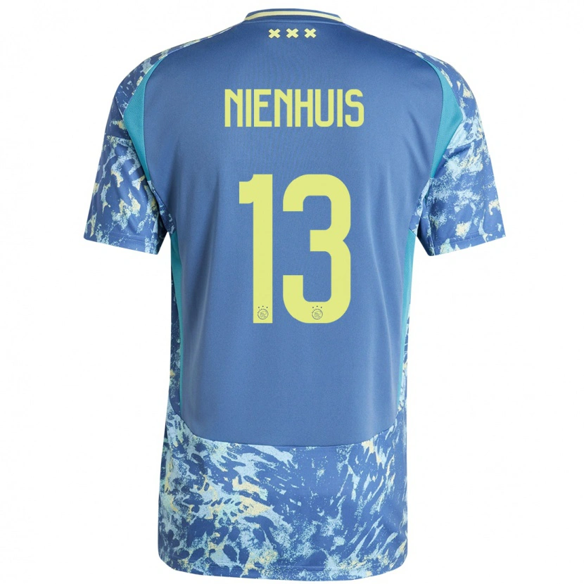 DanxenレディースLois Niënhuis#13灰青黄アウェイシャツ2024/25ジャージーユニフォーム