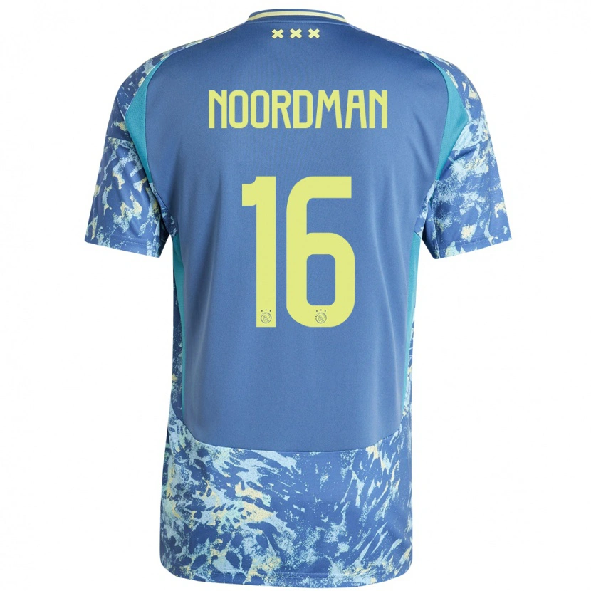 DanxenレディースDanique Noordman#16灰青黄アウェイシャツ2024/25ジャージーユニフォーム