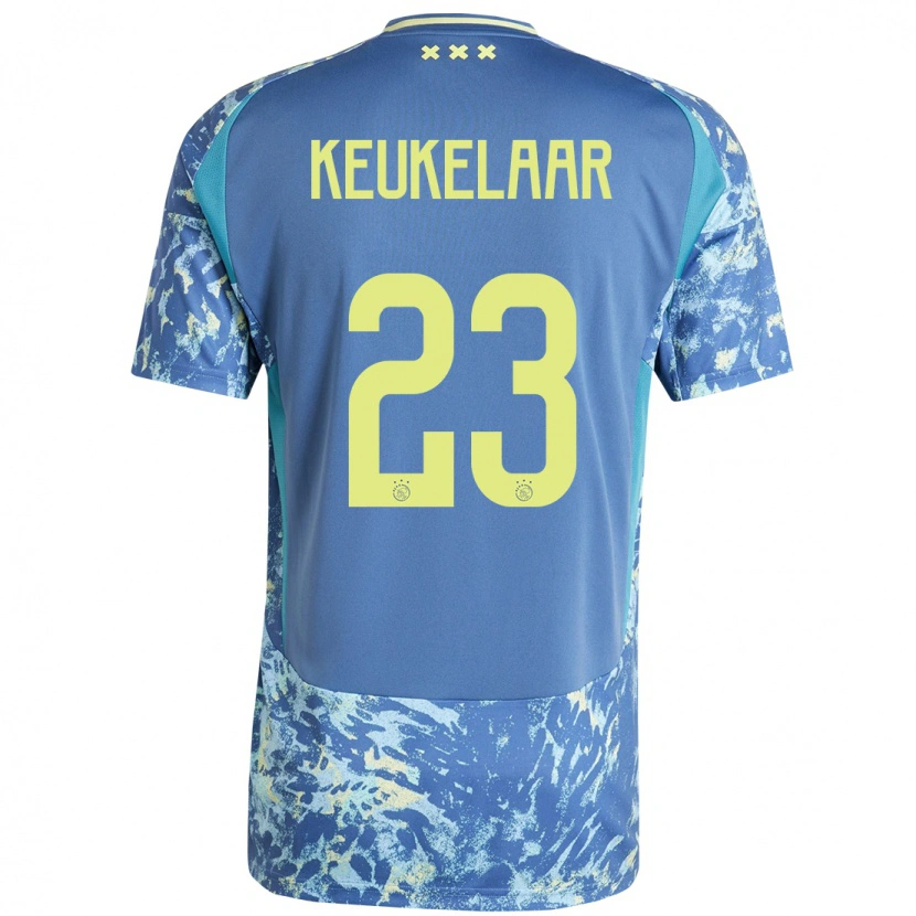 DanxenレディースLotte Keukelaar#23灰青黄アウェイシャツ2024/25ジャージーユニフォーム