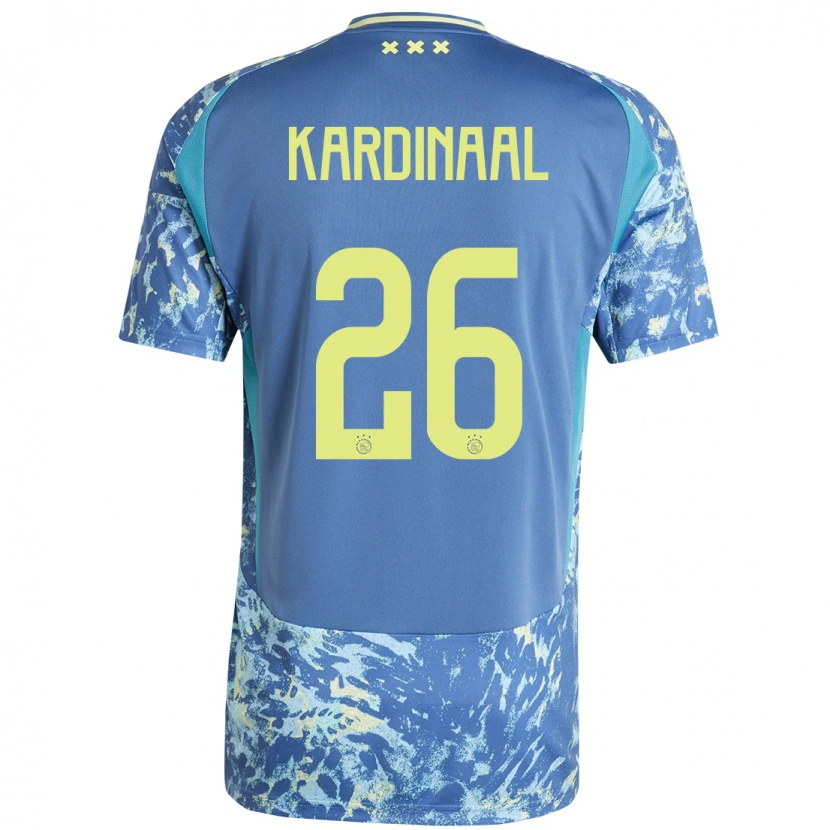 DanxenレディースIsa Kardinaal#26灰青黄アウェイシャツ2024/25ジャージーユニフォーム