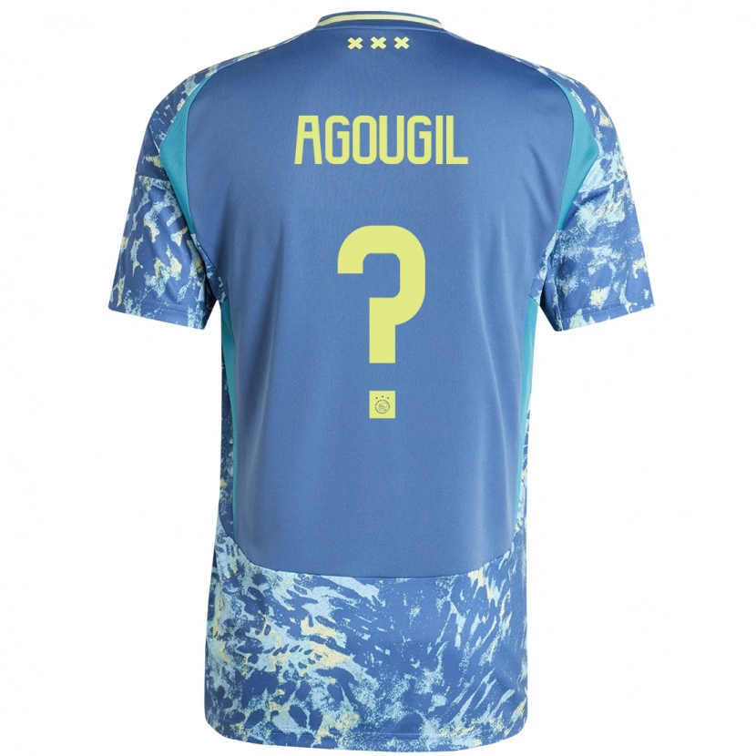 DanxenレディースOualid Agougil#0灰青黄アウェイシャツ2024/25ジャージーユニフォーム