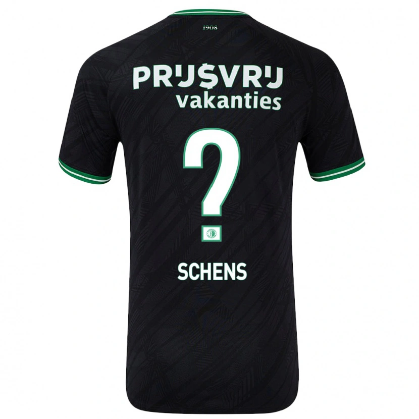 DanxenレディースTwan Schens#0黒緑アウェイシャツ2024/25ジャージーユニフォーム