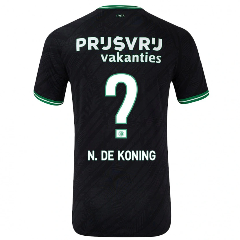 DanxenレディースNick De Koning#0黒緑アウェイシャツ2024/25ジャージーユニフォーム