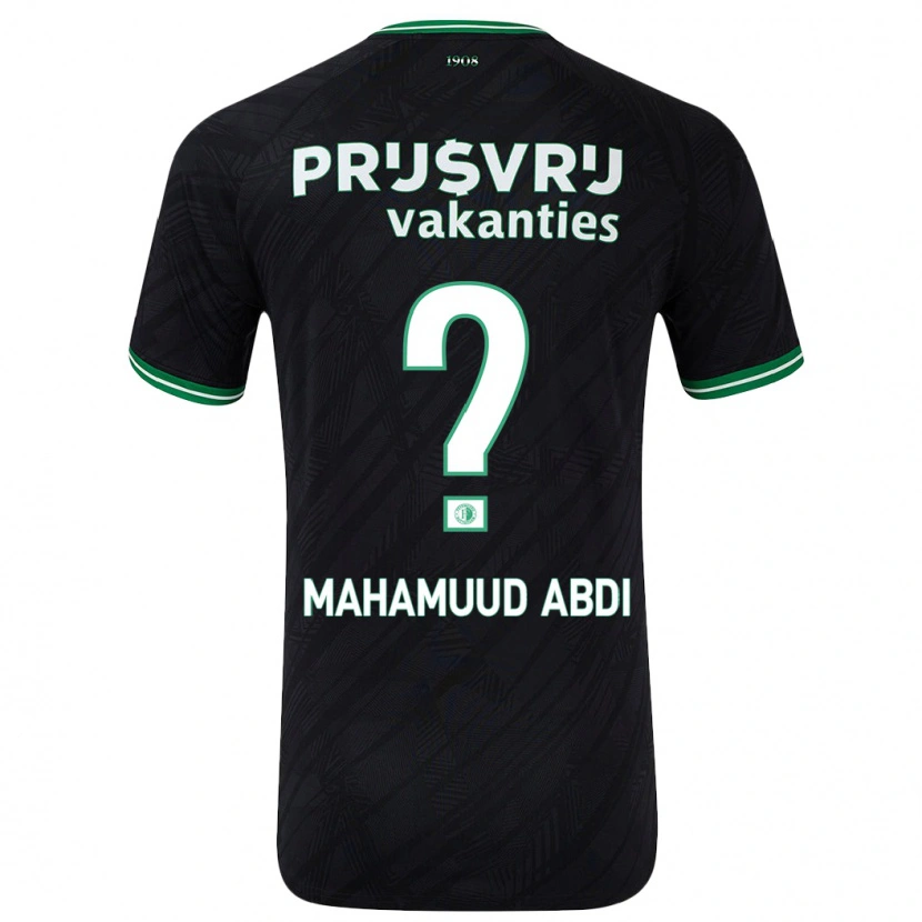 DanxenレディースNuuradiin Mahamuud Abdi#0黒緑アウェイシャツ2024/25ジャージーユニフォーム