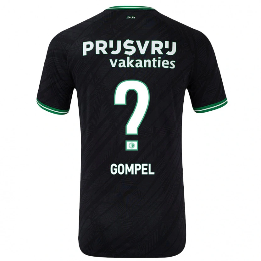 DanxenレディースMoreno Gompel#0黒緑アウェイシャツ2024/25ジャージーユニフォーム