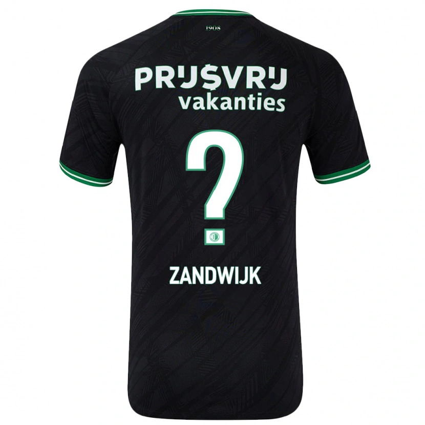 DanxenレディースTim Zandwijk#0黒緑アウェイシャツ2024/25ジャージーユニフォーム