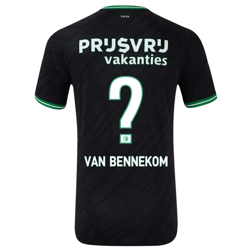 DanxenレディースDuron Van Bennekom#0黒緑アウェイシャツ2024/25ジャージーユニフォーム