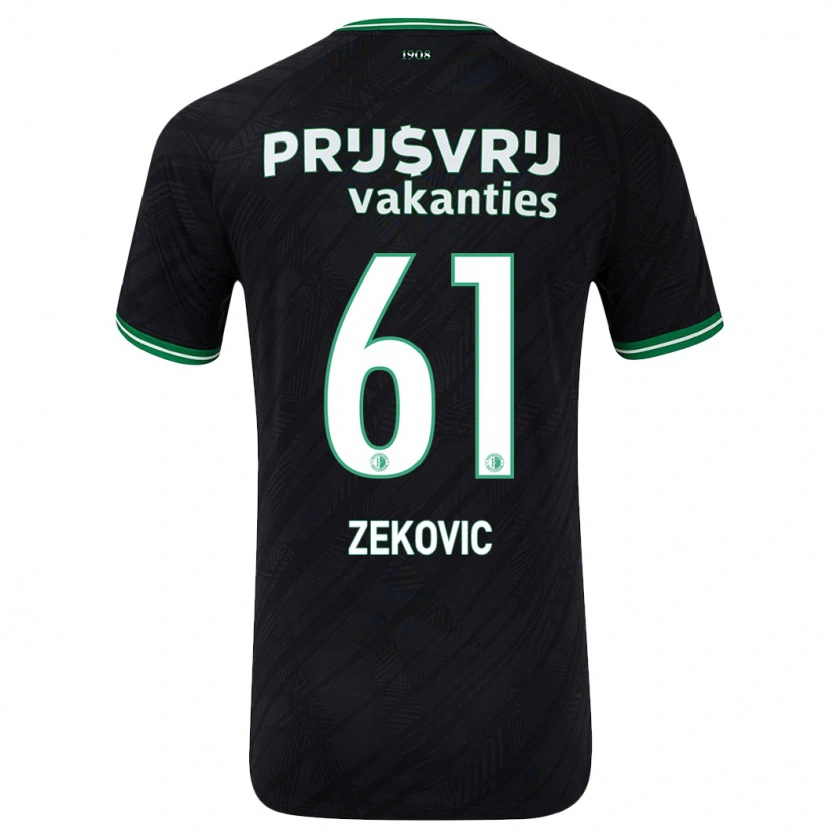 DanxenレディースAleks Zekovic#61黒緑アウェイシャツ2024/25ジャージーユニフォーム