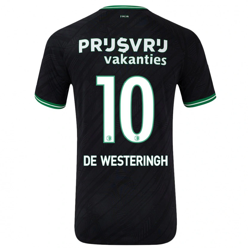 DanxenレディースKirsten Van De Westeringh#10黒緑アウェイシャツ2024/25ジャージーユニフォーム