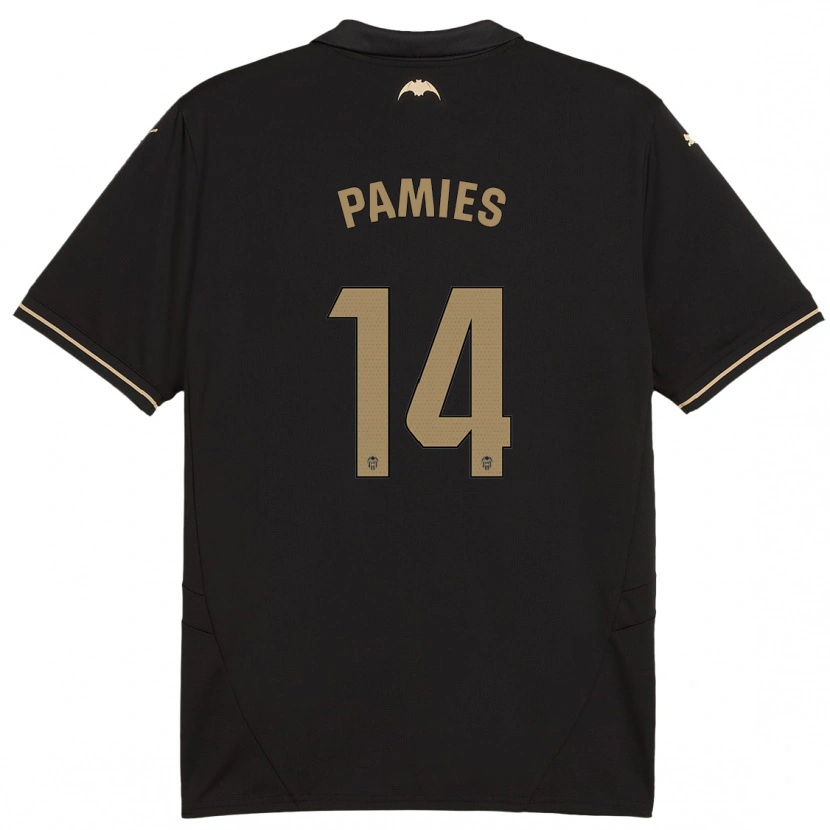 DanxenレディースJavi Pamies#14黒アウェイシャツ2024/25ジャージーユニフォーム
