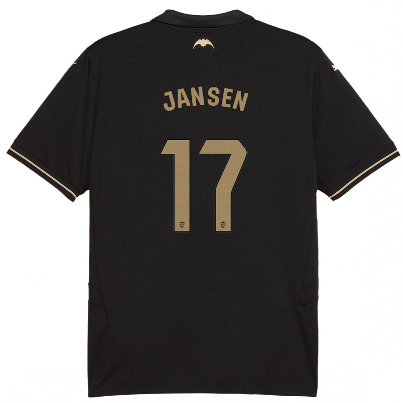 Danxenレディースエレン・ヤンセン#17黒アウェイシャツ2024/25ジャージーユニフォーム