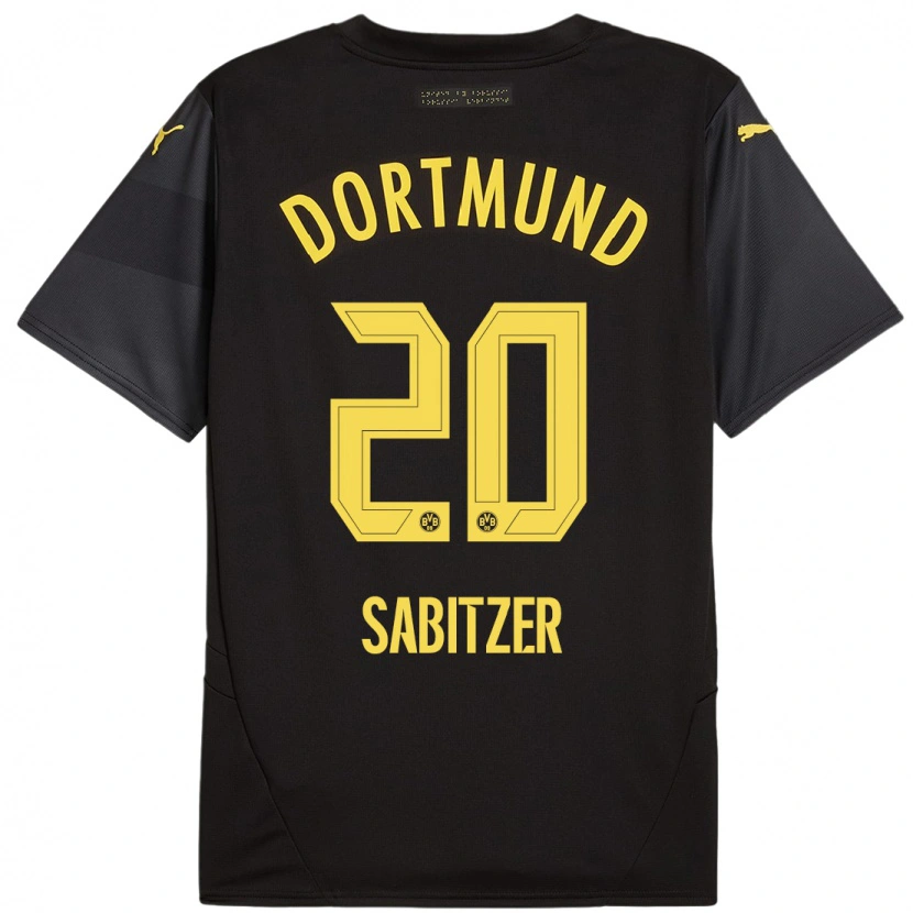 Danxenレディースマルセル・ザビッツァー#20黒 黄アウェイシャツ2024/25ジャージーユニフォーム
