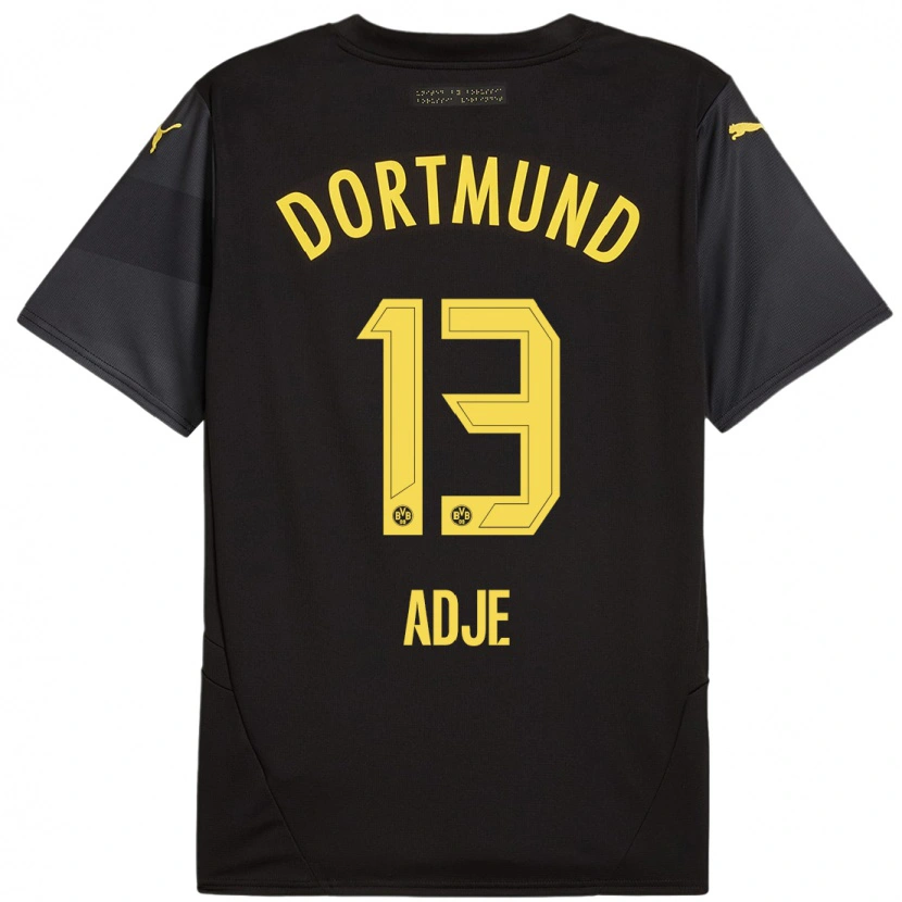 DanxenレディースMiguel Adje#13黒 黄アウェイシャツ2024/25ジャージーユニフォーム