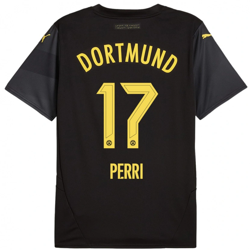DanxenレディースLuca Perri#17黒 黄アウェイシャツ2024/25ジャージーユニフォーム