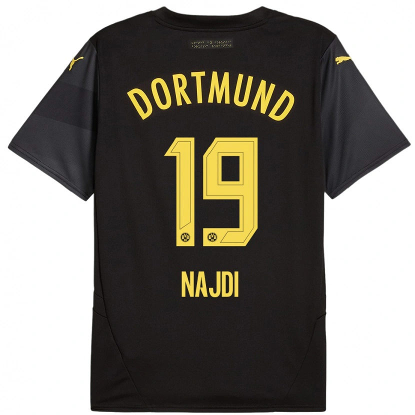DanxenレディースAhmad Najdi#19黒 黄アウェイシャツ2024/25ジャージーユニフォーム