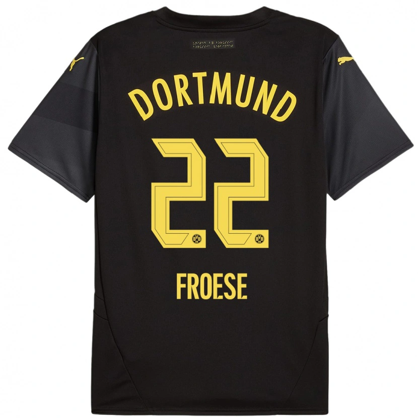 DanxenレディースJulien Froese#22黒 黄アウェイシャツ2024/25ジャージーユニフォーム