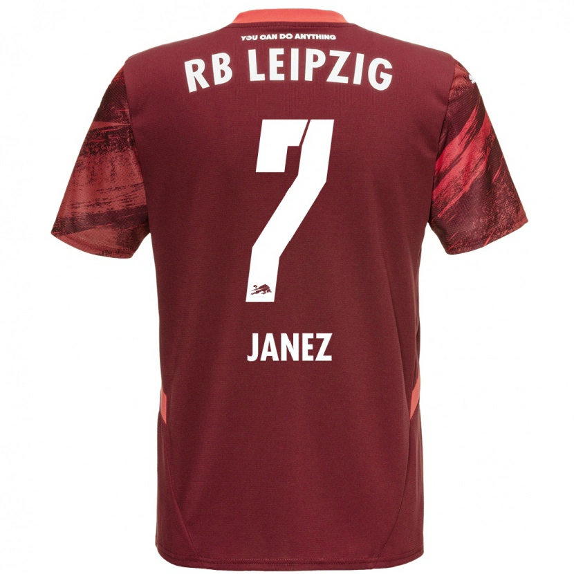 Danxenレディースコリーナ・ヤネス#7ブルゴーニュアウェイシャツ2024/25ジャージーユニフォーム
