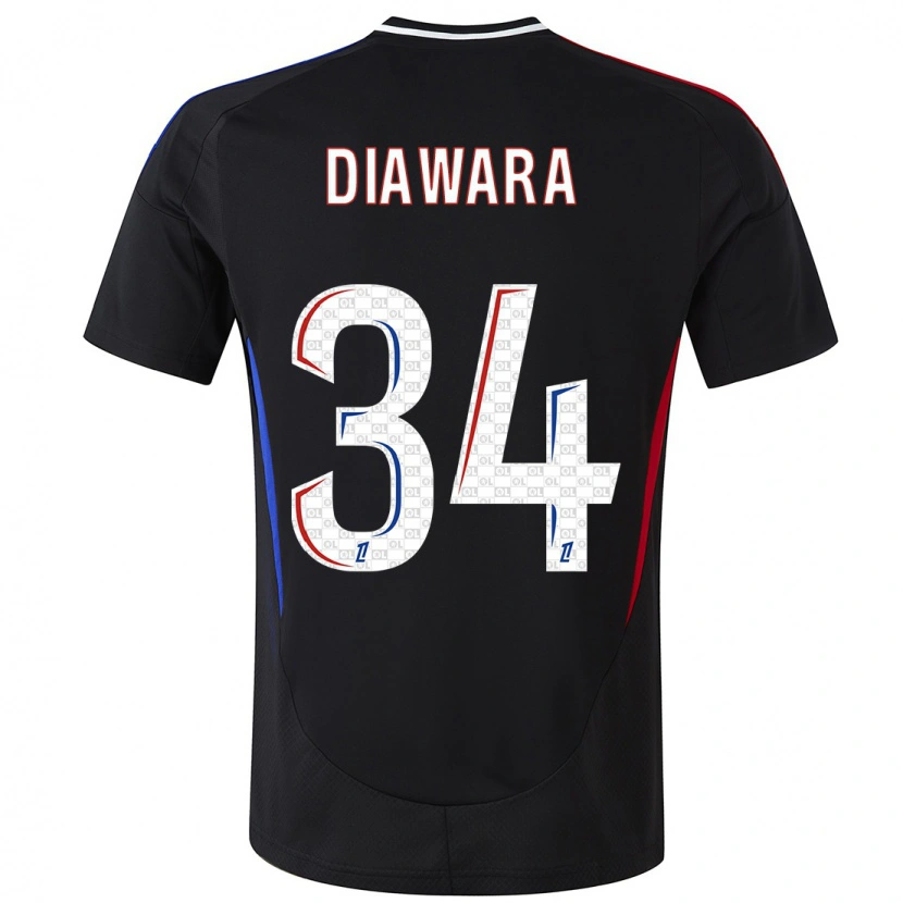 Danxenレディースマハマドゥ・ディアワラ#34黒アウェイシャツ2024/25ジャージーユニフォーム