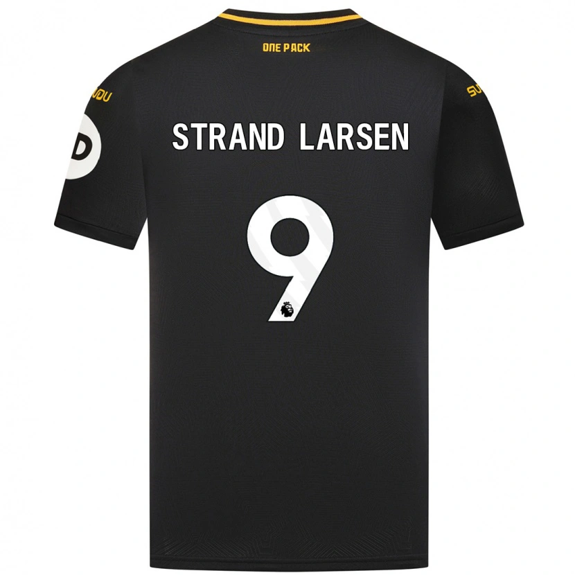 Danxenレディースヨルゲン・ストランド・ラーセン#9黒アウェイシャツ2024/25ジャージーユニフォーム